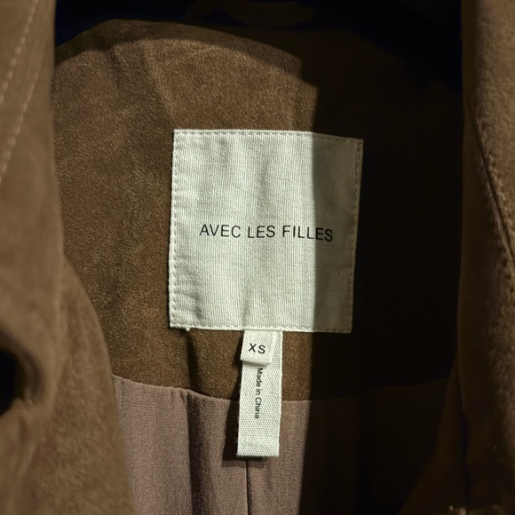 Avec Les Filles Faux Suede Brown Coat - XS - Picture 3 of 7